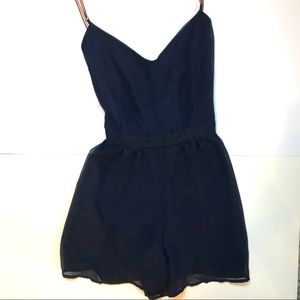 Navy blue romper. SOLD